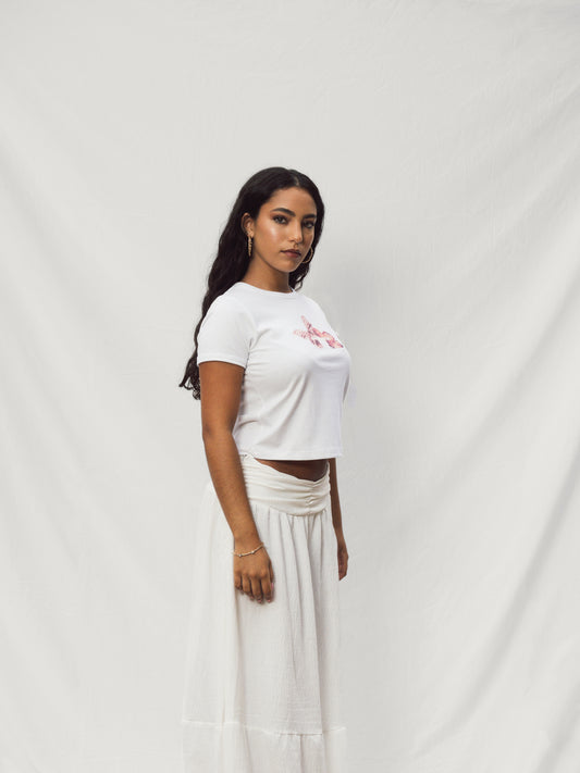 LIGHTSHIFT CROP TOP | WHITE